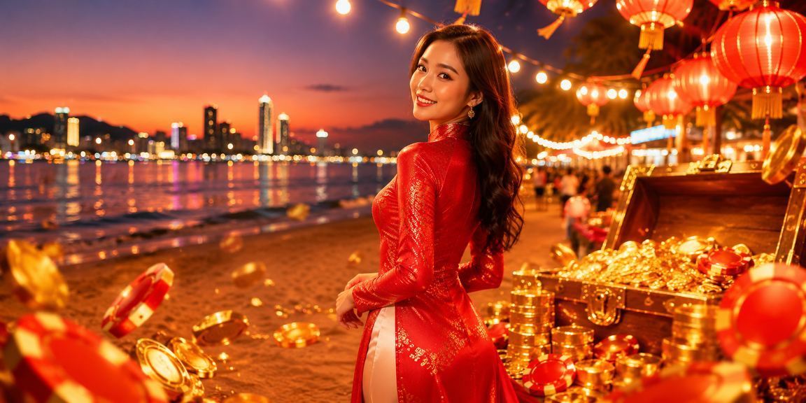 Người phụ nữ mặc áo dài tại Đà Nẵng tham gia trải nghiệm casino VIP trực tuyến