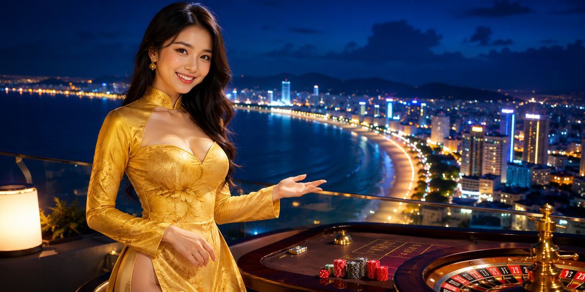 Người phụ nữ mặc áo dài tại Quy Nhơn đọc điều khoản sử dụng ứng dụng casino trên điện thoại